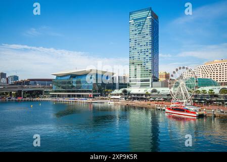 Landschaft des Darling Harbour in Sydney, New South Wales, Australien Stockfoto