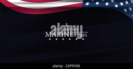 Der Geburtstag des United States Marine Corps Ist Eine Zeit, an die man sich erinnern muss Stock Vektor