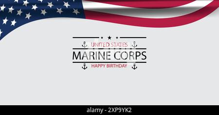 Der Geburtstag des United States Marine Corps Ist Eine Zeit, an die man sich erinnern muss Stock Vektor