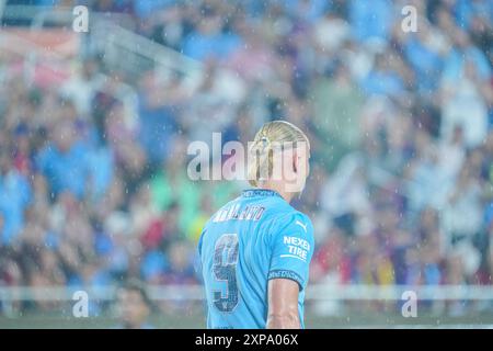 Orlando, Florida, USA, 30. Juli 2024, Manchester City FC Stürmer Erling Haaland 39 während der FC-Serie 2024 im Camping World Stadium. (Foto: Marty Jean-Louis/Alamy Live News Stockfoto