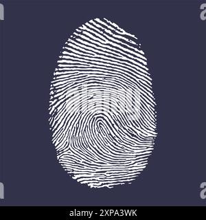 Fingerabdruck-Symbol-Vektor-Illustration einfaches Design Stock Vektor