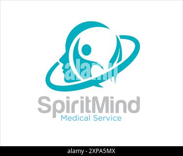 Spirit Mind Logo Designs für Beratung und medizinischen Service Stock Vektor