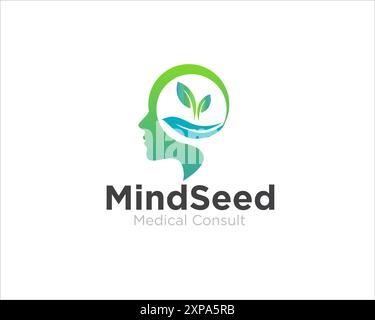 MindSeed Logo Designs für Psychologie Consult und Gesundheit Logo Stock Vektor