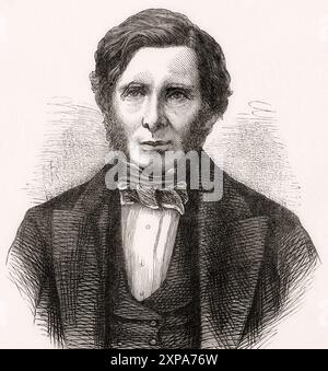 John Ruskin, 1819–1900. Englischer Schriftsteller, Philosoph, Kunsthistoriker, Kunstkritiker und Polymath. Aus Cassells Illustrated History of England, veröffentlicht um 1880. Stockfoto