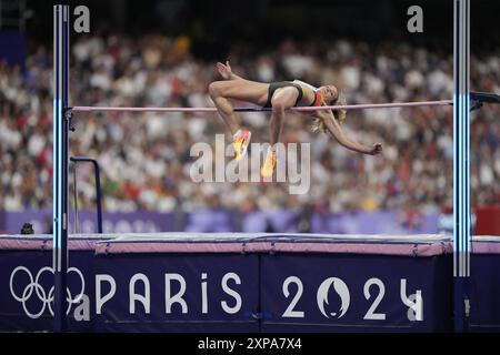 Paris, Frankreich. August 2024. Christina Honsel (GER) tritt am 4. August 2024 bei den Olympischen Spielen in Paris 2024 im Stade de France in Saint-Denis an. Foto: Nicolas Gouhier/ABACAPRESS. COM Credit: Abaca Press/Alamy Live News Stockfoto
