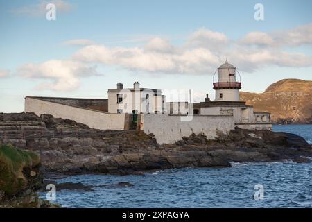 Valentia Island Lighthouse am Cromwell Point Stockfoto