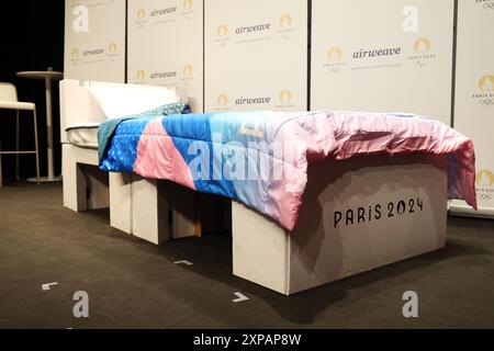 Paris, Frankreich. August 2024. Allgemeine Ansicht Judo : Airweave Präsentationszeremonie während der Olympischen Spiele 2024 in Paris, Frankreich . Quelle: Naoki Morita/AFLO SPORT/Alamy Live News Stockfoto