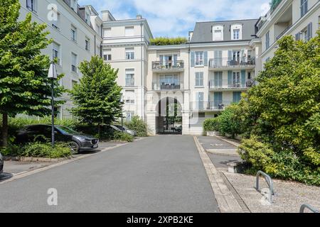 Marne-la-Vallée, Chessy, Nouveau Art déco // Marne-la-Vallée, Chessy, moderne Art déco-Architektur Stockfoto