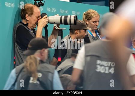 Paris, Ile de France, Frankreich. 31. Juli 2024. In der Bercy Arena findet bei den Olympischen Sommerspielen 2024 in Paris, Frankreich, das Finale der Kunstturnen der Herren statt. (Kreditbild: © Walter Arce/ZUMA Press Wire) NUR REDAKTIONELLE VERWENDUNG! Nicht für kommerzielle ZWECKE! Stockfoto