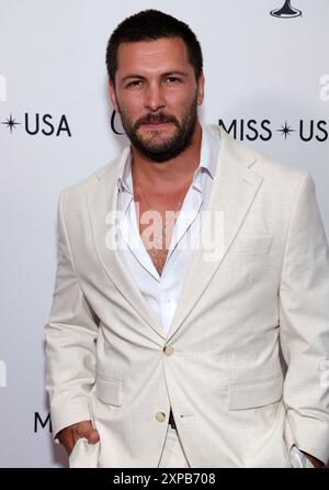 Los Angeles, ca. 4. August 2024. Brock Davies beim 73. Jährlichen Miss USA Pageanton am 4. August 2024 im Peacock Theater in Los Angeles, Kalifornien. Quelle: Faye Sadou/Media Punch/Alamy Live News Stockfoto