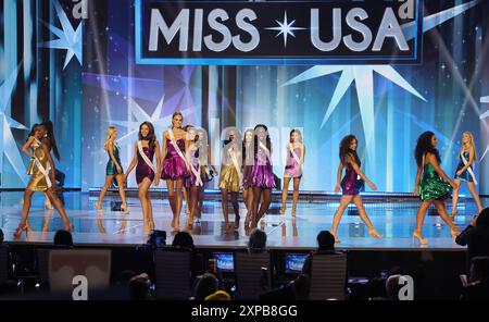 Los Angeles, ca. 4. August 2024. Teilnehmer beim 73. Jährlichen Miss USA Pageanton am 4. August 2024 im Peacock Theater in Los Angeles, Kalifornien. Quelle: Faye Sadou/Media Punch/Alamy Live News Stockfoto