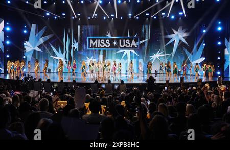 Los Angeles, ca. 4. August 2024. Teilnehmer beim 73. Jährlichen Miss USA Pageanton am 4. August 2024 im Peacock Theater in Los Angeles, Kalifornien. Quelle: Faye Sadou/Media Punch/Alamy Live News Stockfoto