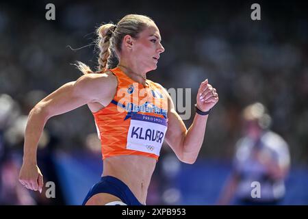 Paris, Frankreich. August 2024. PARIS, FRANKREICH - 5. AUGUST: Lieke Klaver aus den Niederlanden tritt 400 am 10. Tag der Leichtathletik-Olympischen Spiele Paris 2024 im Stade de France am 5. August 2024 in Paris an. (Foto von Andy Astfalck/BSR Agency) Credit: BSR Agency/Alamy Live News Stockfoto