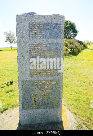 Das Denkmal für die Schlacht von Jankow steht an der Stelle der Kapitulation der kaiserlichen Truppen nach der Schlacht während des Dreißigjährigen Krieges am 6. März Stockfoto