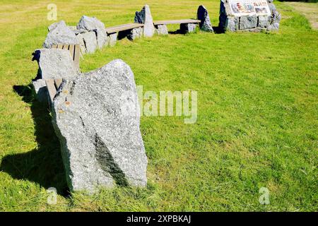 Das Denkmal für die Schlacht von Jankow steht an der Stelle der Kapitulation der kaiserlichen Truppen nach der Schlacht während des Dreißigjährigen Krieges am 6. März Stockfoto