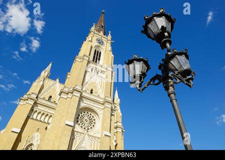 Name der Marienkirche im Stadtzentrum von Novi Sad, Serbien Stockfoto