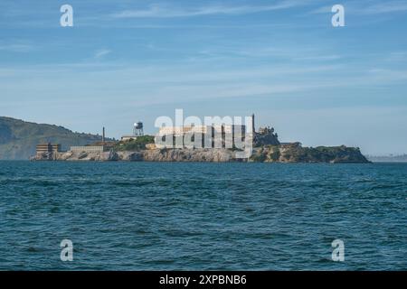 Alcatraz Island in der Bucht von San Francisco, Bundesgefängnis mit maximaler Sicherheit wurde 1963 geschlossen; San Francisco, Kalifornien, Vereinigte Staaten von Amerika Stockfoto