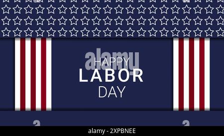 Happy Labor Day in United States of America Hintergrund Stock Vektor