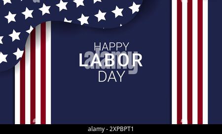 Happy Labor Day in United States of America Hintergrund Stock Vektor