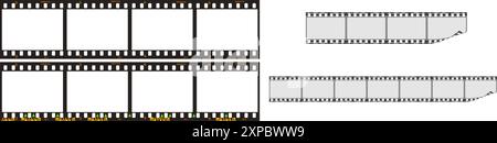 Vektorpackung mit analogen fotografischen Filmen mit Barcodes. Vektor Stock Vektor