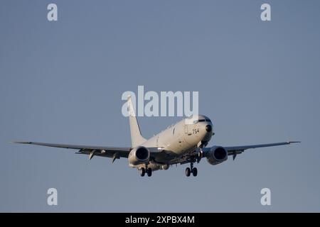 25. April 2019, Yamato, Kanagawa, Japan: Eine Boeing P-8A Poseidon, ein Multi-Missions-Seeflugzeug, mit der US Navy Patrol Squadron Acht (VP-8) in der Nähe der Naval Air Facility in Atsugi. (Credit Image: © Damon Coulter/SOPA Images via ZUMA Press Wire) NUR REDAKTIONELLE VERWENDUNG! Nicht für kommerzielle ZWECKE! Stockfoto