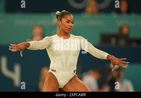 Paris, Frankreich. August 2024. 5. August 2024: // tritt während der /#2/ /#3/ am 9. Tag der Olympischen Spiele im Stade de France, Paris, Frankreich, an. Ulrik Pedersen/CSM. Quelle: Cal Sport Media/Alamy Live News Stockfoto