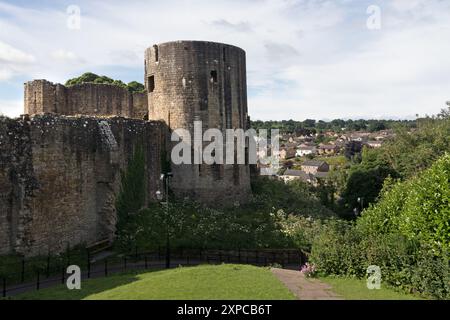 Das historische Schloss von Barnard Castle im Sommer, Barnard Castle, Teesdale, County Durham, Großbritannien Stockfoto