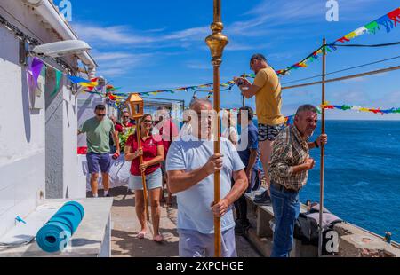 Berlenga Island, Portugal: 22. Juni 2024: Festival zu Ehren des heiligen Johannes des Täufers auf der Insel Berlenga, Peniche. Portugal Stockfoto