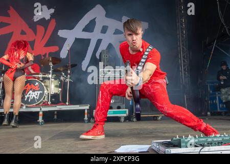 Wacken Open Air 2024 April Art April Art spielten auf dem Wacken Open Air 2024 Wacken Schleswig Holstein Deutschland 353A3162 *** Wacken Open Air 2024 April Art April Art April Art spielten auf dem Wacken Open Air 2024 Wacken Schleswig Holstein Deutschland 353A3162 Stockfoto