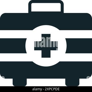 Erste-Hilfe-Kasten-Symbol für medizinische Notfallausrüstung für Camping Stock Vektor