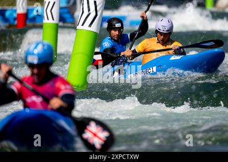 Vaires Sur Marne, Frankreich. August 2024. Jiri Prskavec aus der Tschechischen Republik tritt am 5. August 2024 bei den Olympischen Spielen in Paris im Viertelfinale an. Quelle: Ondrej Deml/CTK Photo/Alamy Live News Stockfoto