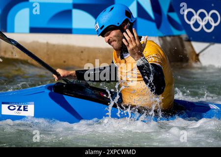 Vaires Sur Marne, Frankreich. August 2024. Lukas Rohan aus Tschechien tritt am 5. August 2024 bei den Olympischen Spielen in Paris an. Quelle: Ondrej Deml/CTK Photo/Alamy Live News Stockfoto