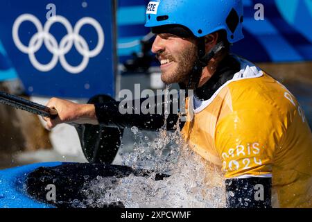 Vaires Sur Marne, Frankreich. August 2024. Lukas Rohan aus Tschechien tritt am 5. August 2024 bei den Olympischen Spielen in Paris an. Quelle: Ondrej Deml/CTK Photo/Alamy Live News Stockfoto