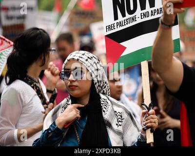 Nationale Demonstration der palästinensischen Solidarität, London, Vereinigtes Königreich, 03/08/24 Stockfoto