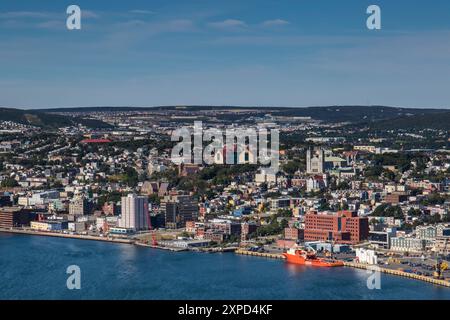 Die Skyline der Innenstadt von St. John's, Neufundland, Kanada Stockfoto