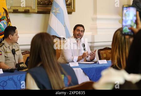 GYE GOVERNADOR VENEZOLANOS Guayaquil, Montag, 05. August 2024 der Gouverneur von Guayas, Vicente Auad, hält hinter verschlossenen Türen ein Treffen mit venezolanischen Bürgern ab. CÃ sar Munoz API Guayaquil Guayaquil Guayaquil Guayaquil Guayas Ecuador POL GYE GOVERNADOR VENEZOLANOS bdfacd86ca9cb1f6f0d98ce969108002 Copyright: xCÃ sarxMunozx Stockfoto