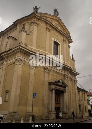 Fassade der Katharinenkirche, Bergamo, Italien Stockfoto