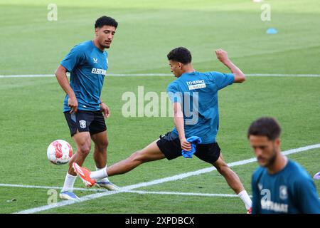 Salzburg, Österreich. August 2024. SALZBURG, 05-08-2024, Fußball UEFA Champions League, Qualifikation, Red Bull Salzburg gegen den FC Twente. Pers-Konferenz und -Schulung. Sayf Ltaief Credit: Pro Shots/Alamy Live News Stockfoto