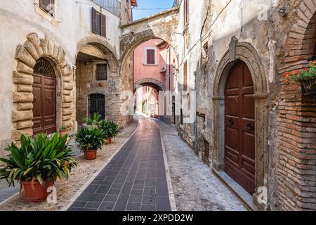 Die wunderschöne antike Stadt Orte in der Provinz Viterbo, Latium, Italien. Stockfoto