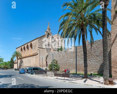 Kirche in Alcudia Altstadt, Mallorca, Balearen, Spanien Stockfoto