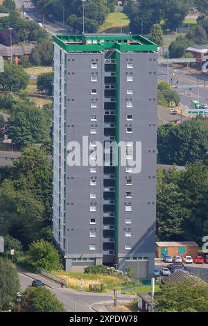 Lovell Park Towers Hochhauswohnungen in Leeds, West Yorkshire, Großbritannien Stockfoto