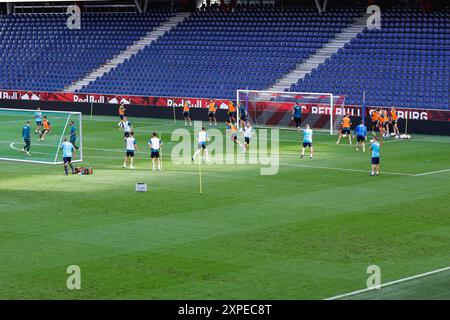 Salzburg, Österreich. August 2024. SALZBURG, ÖSTERREICH - 5. AUGUST: Trainingsübersicht beim Training FC Twente in der Red Bull Arena am 5. August 2024 in Salzburg, Österreich. (Foto von Raymond Smit/Orange Pictures) Credit: Orange Pics BV/Alamy Live News Stockfoto