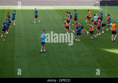 Salzburg, Österreich. August 2024. SALZBURG, ÖSTERREICH - 5. AUGUST: Trainingsübersicht beim Training FC Twente in der Red Bull Arena am 5. August 2024 in Salzburg, Österreich. (Foto von Raymond Smit/Orange Pictures) Credit: Orange Pics BV/Alamy Live News Stockfoto