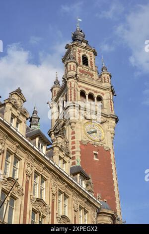 Glockenturm der Handelskammer von Lille, Europa Frankreich Stockfoto