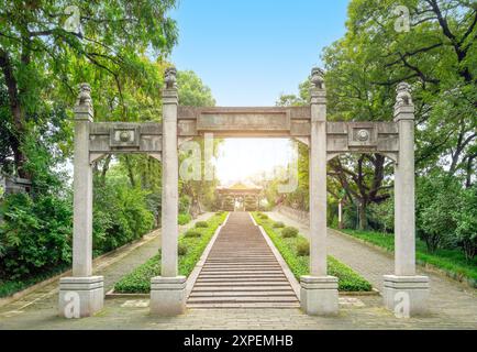 Die alten Gebäude im Tianxin Pavilion Park, Changsha, China. Stockfoto