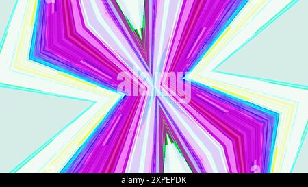 Dynamisches lebendiges abstraktes Sternenmuster in Neonfarben Moderne kreative Designs Kunstillustrationshintergrund. Stockfoto