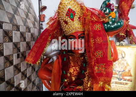 Gott Hanuman JI im Santala Devi Tempel Stockfoto