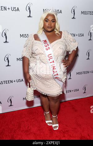 Los Angeles, USA. August 2024. Samyra nimmt am 4. August 2024 an der 73. Jährlichen Miss USA Pageant im Peacock Theater in Los Angeles Teil. Foto: Crash/imageSPACE Credit: Imagespace/Alamy Live News Stockfoto