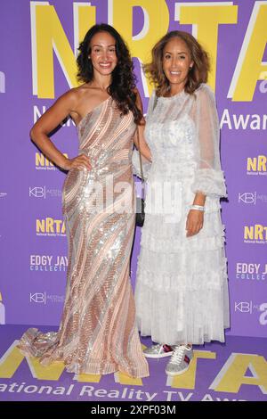 Amelle Berrabah und Gast bei den National Reality TV Awards 2024, Porchester Hall, Porchester Road, am Mittwoch, den 31. Juli 2024 in London, England, Großbritannien. Stockfoto