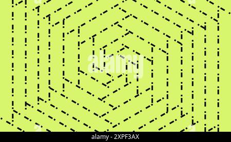 Grüner abstrakter Illustrationshintergrund mit schwarzen Punkten. Perfekt für Hintergrundbilder, Banner, Website-Hintergründe und vieles mehr. Stock Vektor